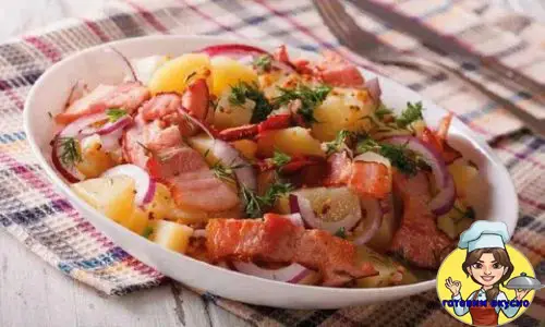 немецкий картофельный салат с беконом
