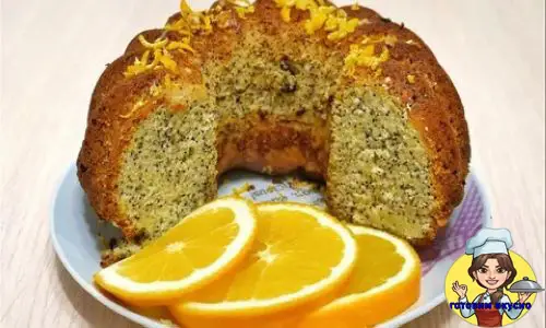 апельсиновый кекс с маком