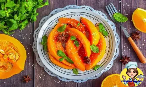 зимняя тыква печённая с апельсиновым сиропом
