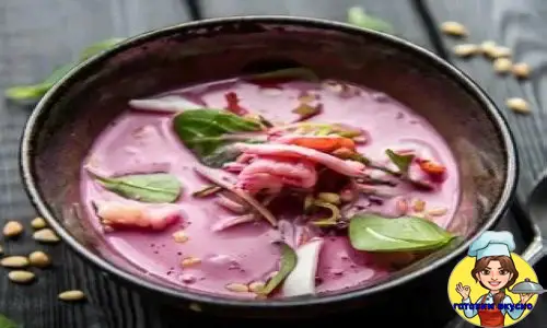 свекольник с морепродуктами